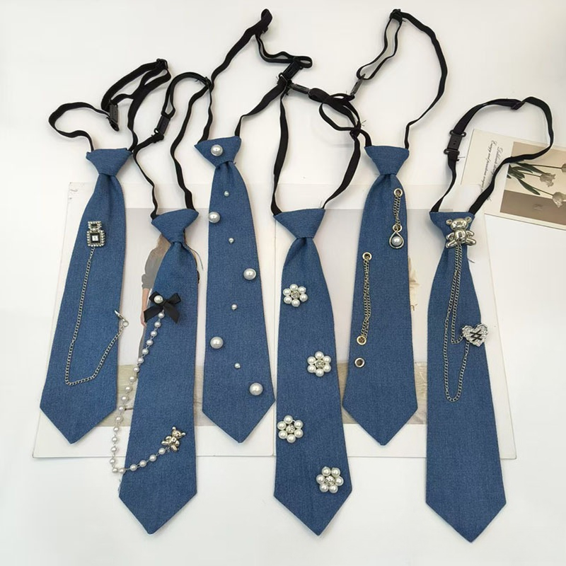 Men Accessories Neck Chain - كاوبوي نمط الأزرق ربطة العنق JK