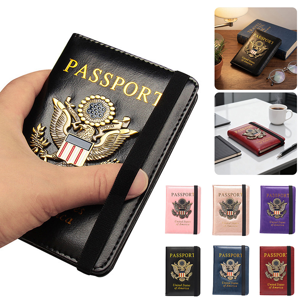 Passport Wallet Rfid - حافظة جواز سفر بتقنية RFID للسفر،