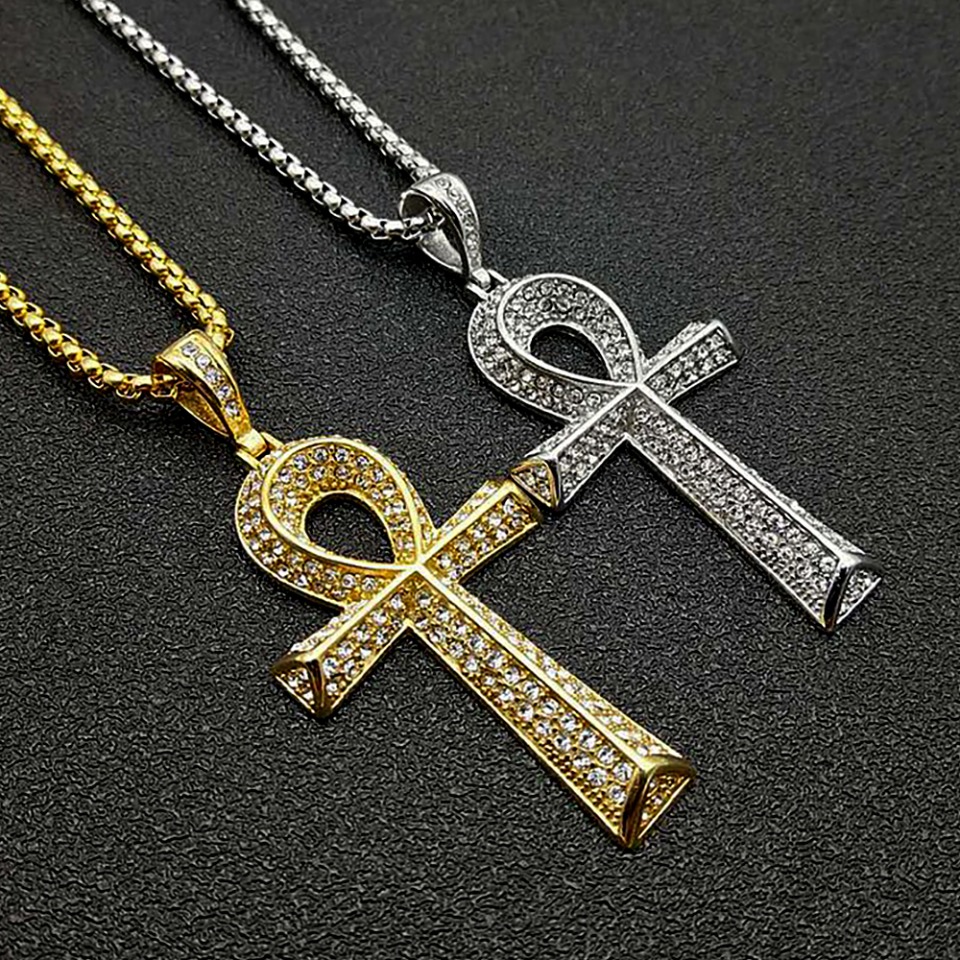 Men Accessories Egypt - القوطية خمر الفولاذ المقاوم للصدأ عنخ