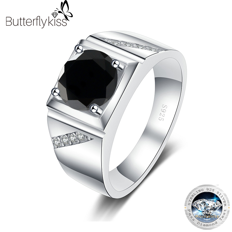 Men'S Accessories Hand Bands - Butterflykiss كلاسيكي 925 فضة مويسانيتي خواتم