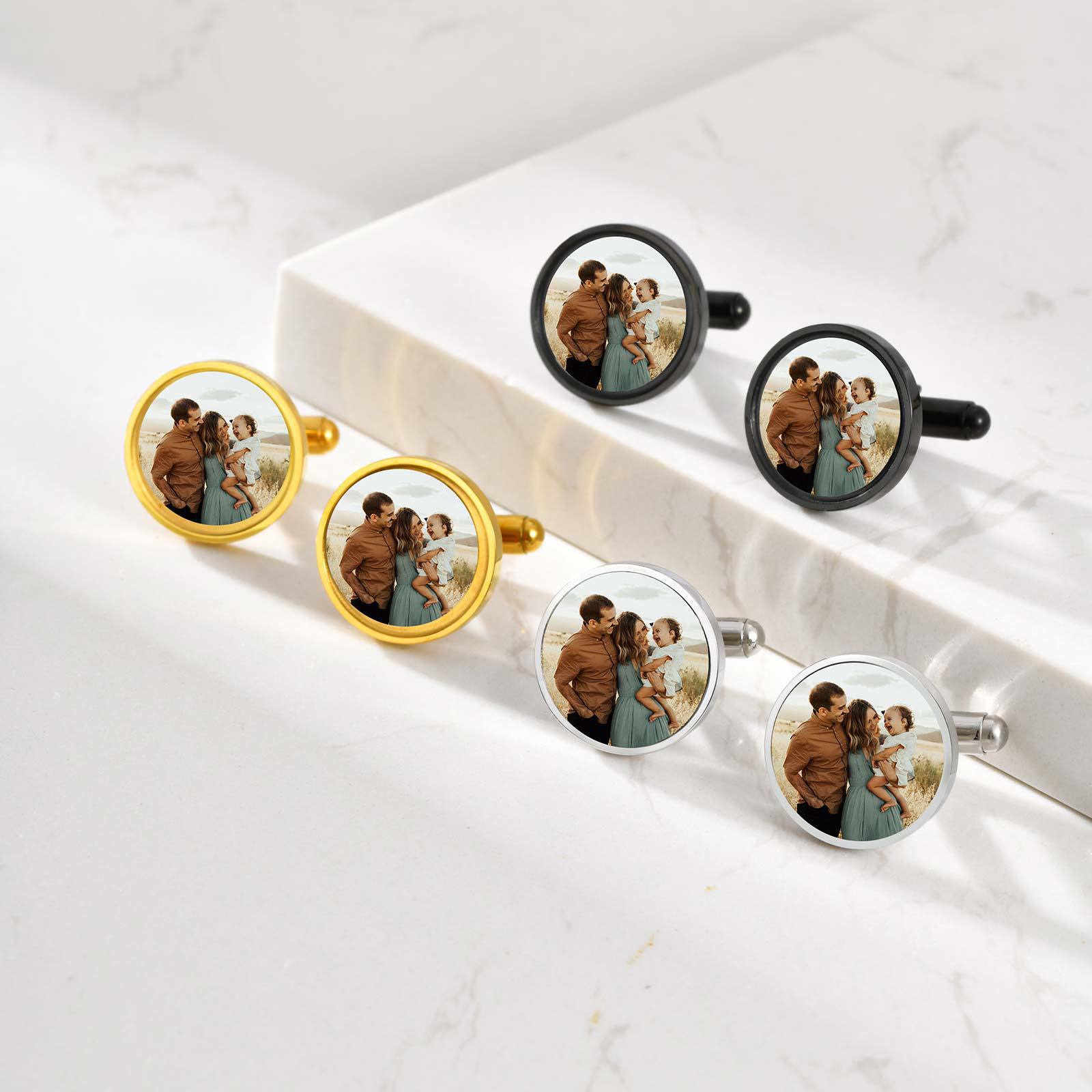 Men Accessories Photos - أزرار أكمام مخصصة بالصور من الفولاذ