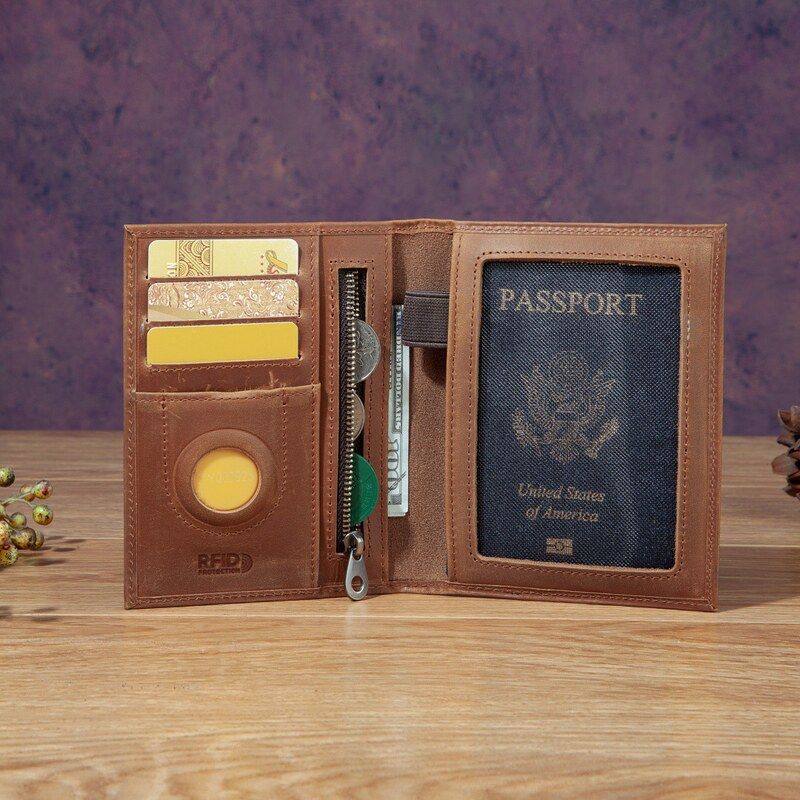 Passport Wallet Rfid - حافظة جواز سفر عصرية للجنسين من