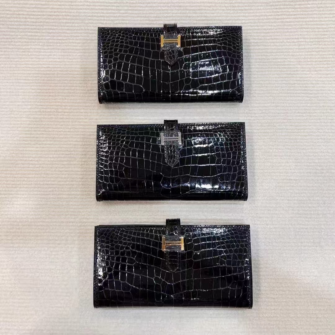 عالية لامعة جلد التمساح الحقيق - مراجعة Men Accessories Photos وسعره