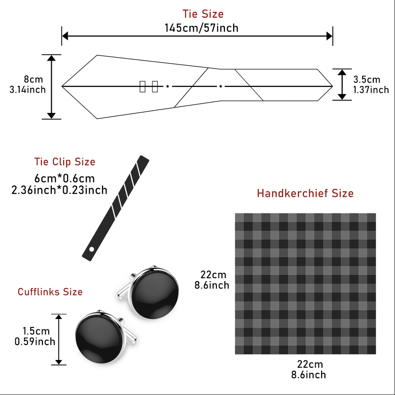 طقم ربطة عنق رجالية بنقشة بيزل - مراجعة Tie Clip Set وسعره