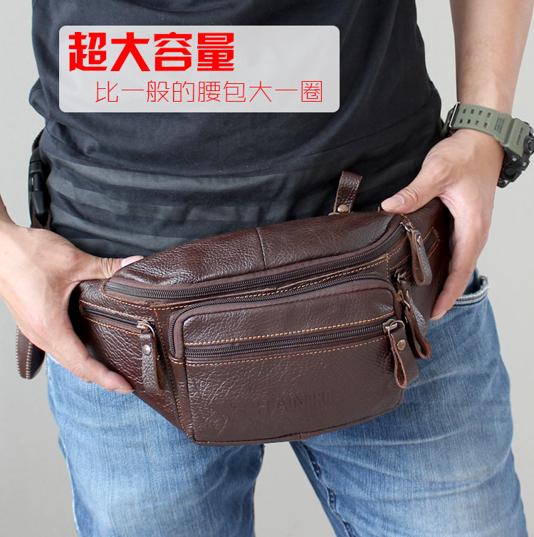 جلد البقر الأصلي الخصر حقيبة ا - مراجعة Men Accessories Pack وسعره
