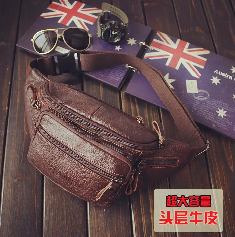 جلد البقر الأصلي الخصر حقيبة ا - مراجعة Men Accessories Pack وسعره