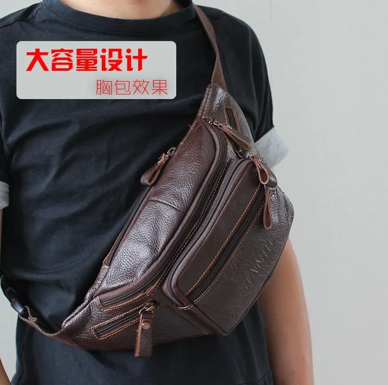 جلد البقر الأصلي الخصر حقيبة ا - مراجعة Men Accessories Pack وسعره