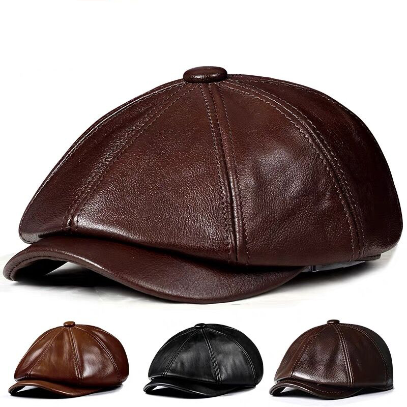 ربيع جديد قبعة جلدية حقيقية قب - مراجعة Men Accessories Brand وسعره