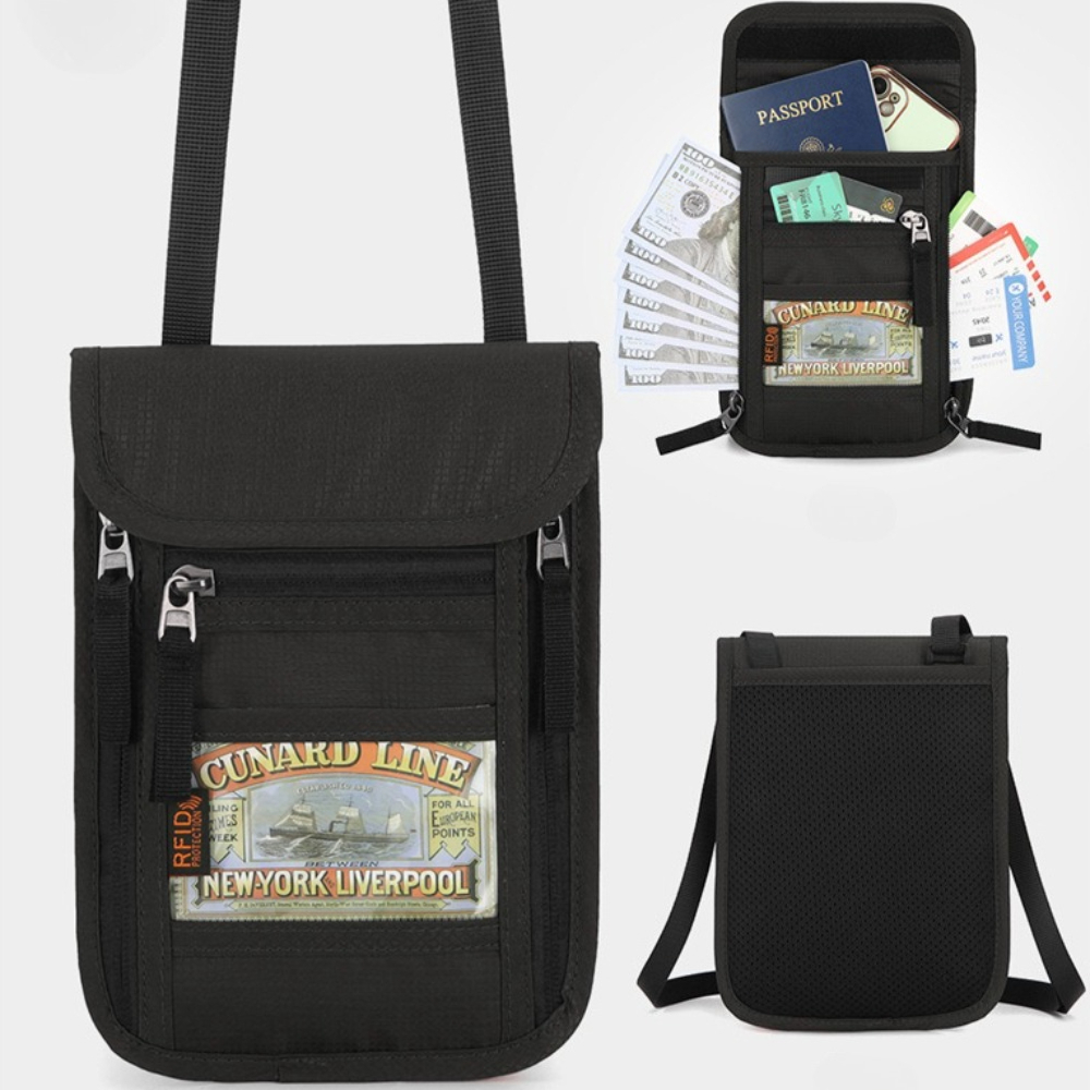 حافظة جواز سفر للسفر مع حزام ل - مراجعة Passport Wallet Rfid وسعره