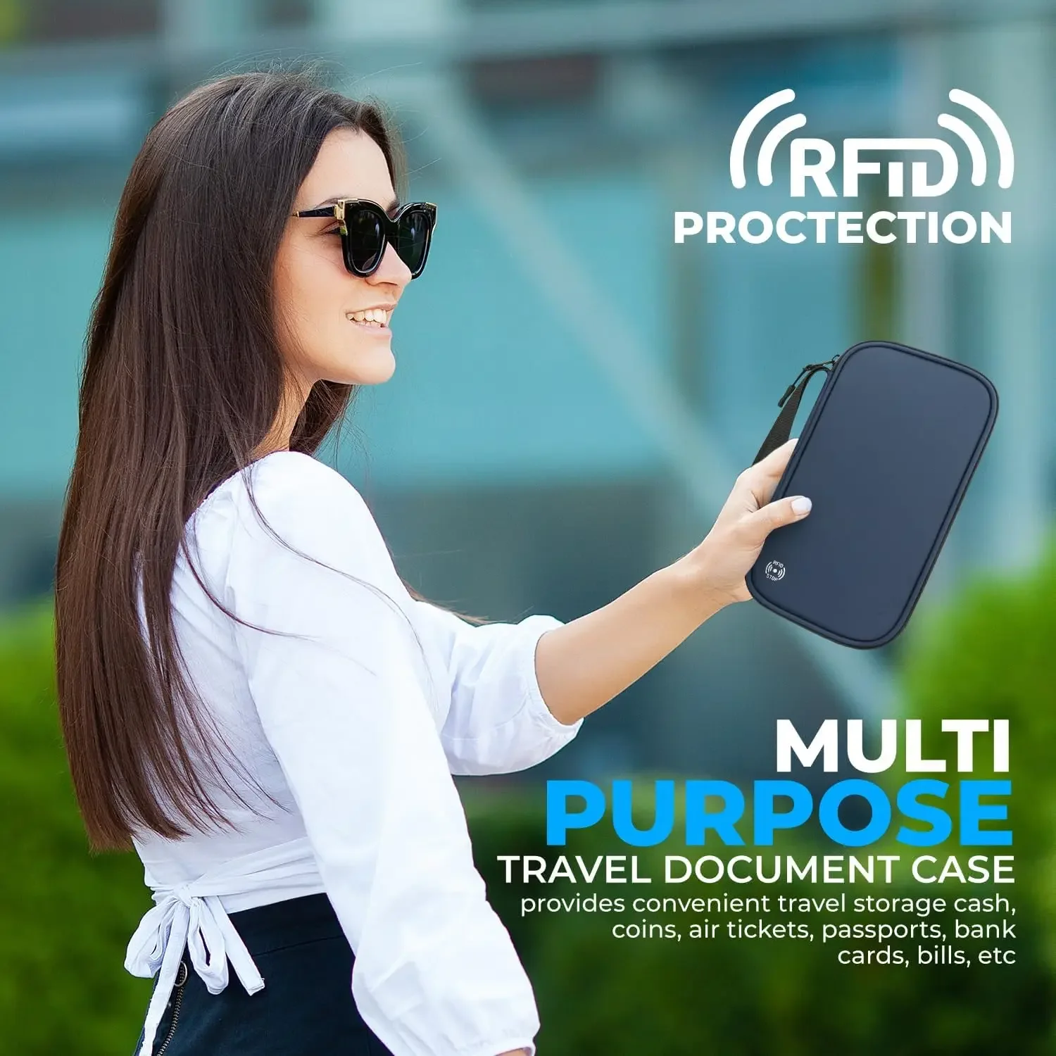 محفظة خفيفة الوزن لغطاء جواز ا - مراجعة Passport Wallet Rfid وسعره
