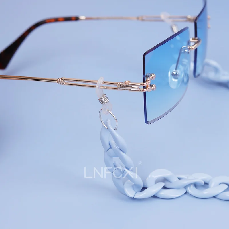 JNPCXI موضة الاكريليك النظارات - مراجعة Men Accessories Neck Chain وسعره