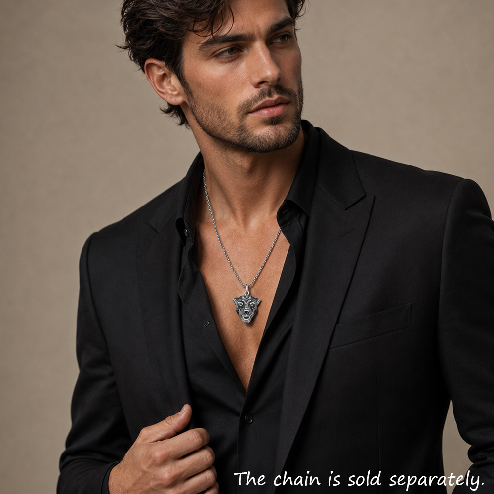 قطة سوداء ، قلادة من الفضة الإ - مراجعة Men Accessories Brand وسعره