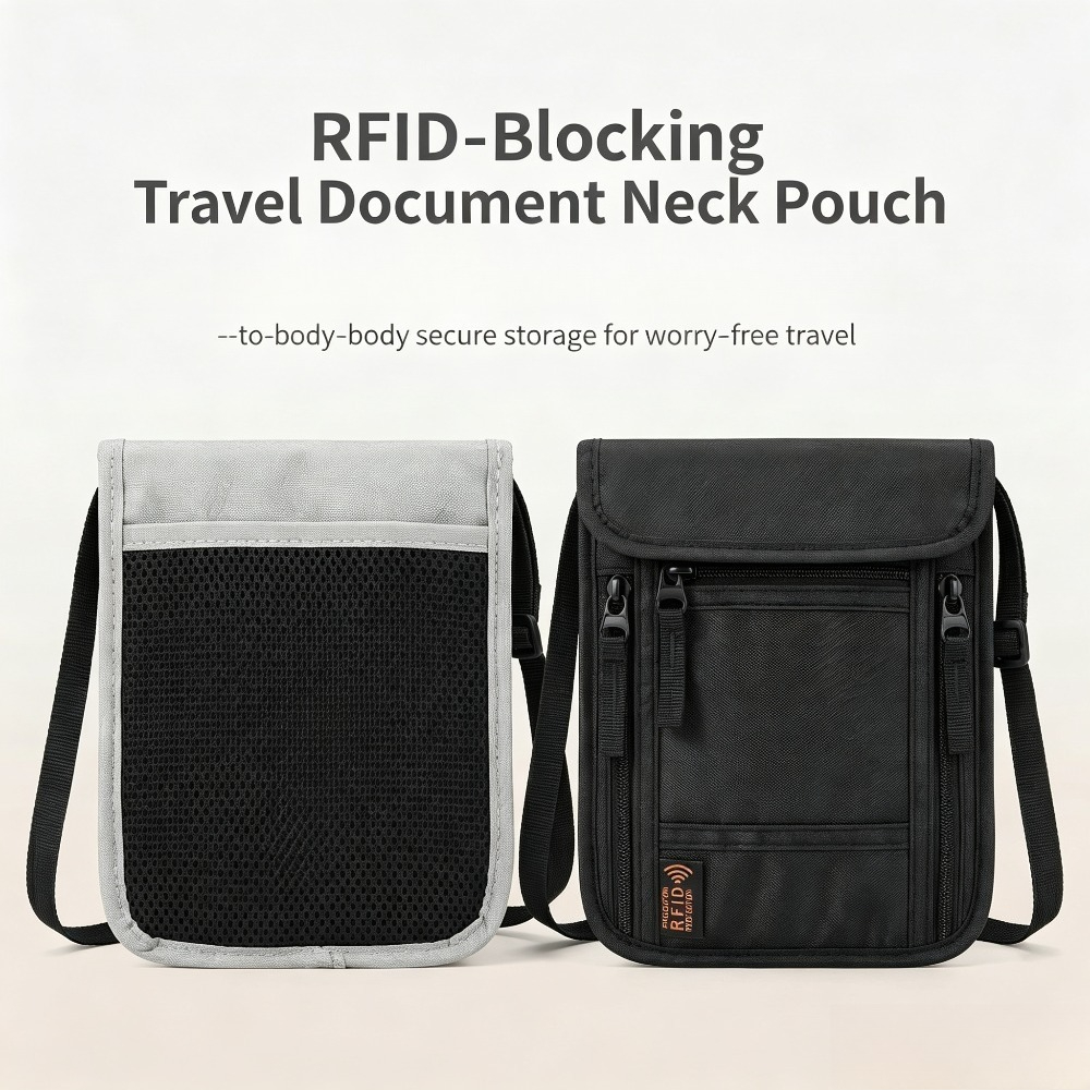محفظة سفر للرقبة، حامل جواز سف - مراجعة Passport Wallet Rfid وسعره