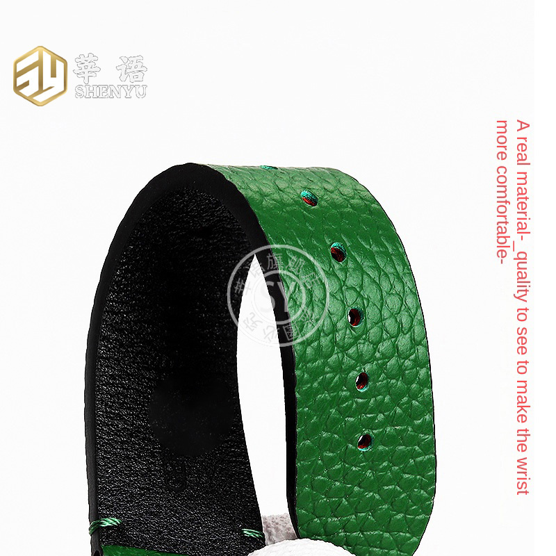 Shenyu-Burt حزام جلد أخضر مزين - مراجعة Men'S Accessories Gucci وسعره