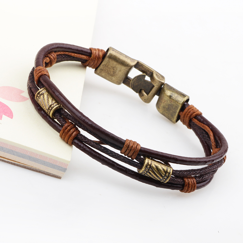22 سنتيمتر ثلاث طبقات الجلود س - مراجعة Men'S Accessories Hand Bands وسعره